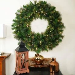 Northlight 36" Pre-Lit Canyon Pine Artificial Wreath With Clear Lights -Northlight Sale Store 28529 32270535 3