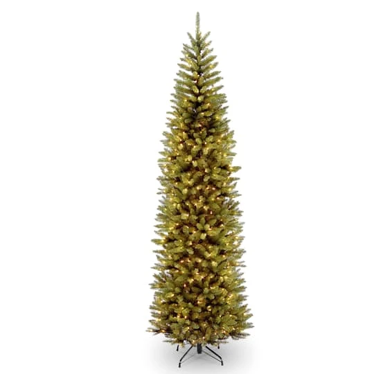 9 Ft. Pre-Lit Kingswood™ Fir Pencil Artificial Christmas Tree, Clear Lights 2 9 Ft. Pre-Lit Kingswood™ Fir Pencil Artificial Christmas Tree, Clear Lights - Image 2