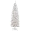 7 Ft. Pre-lit White Kingswood Fir Pencil Artificial Christmas Tree, Clear Lights