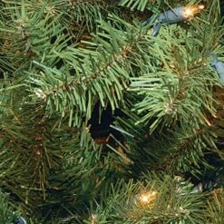 7.5 Ft. Pre-lit Hinged North Valley Spruce Medium Artificial Christmas Tree, Multicolor Lights -Northlight Sale Store 28904 NRV7 301 75 2