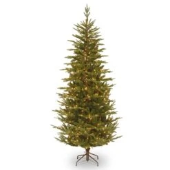 7.5 Ft. Pre-Lit Frasier Grande Slim Artificial Christmas Tree, Clear Lights