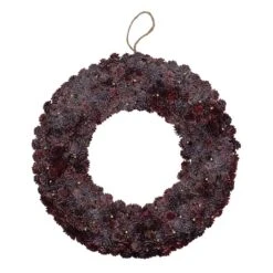 Northlight 18" Wine Burgundy Glitter Pine Cone Artificial Christmas Wreath, Unlit 7 Northlight 18" Wine Burgundy Glitter Pine Cone Artificial Christmas Wreath, Unlit -Northlight Sale Store D027270S 11