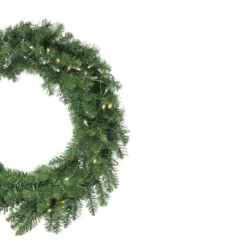 Northlight 30" Pre-Lit Buffalo Fir Artificial Wreath, Warm White LED Lights -Northlight Sale Store D046455S 12
