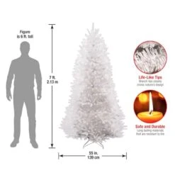7ft. Unlit Dunhill® White Fir Artificial Christmas Tree -Northlight Sale Store D205064S 15