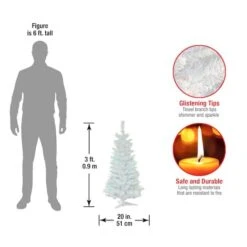 3ft. Unlit White Iridescent Artificial Christmas Tree -Northlight Sale Store D205164S 4