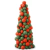 24" Unlit Burlap Tower With Pot Pack Artificial Christmas Tree