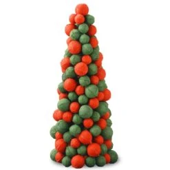 24" Unlit Burlap Tower With Pot Pack Artificial Christmas Tree