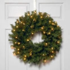 24" Norwood Fir Wreath With Warm White LED Lights -Northlight Sale Store D206562S 14