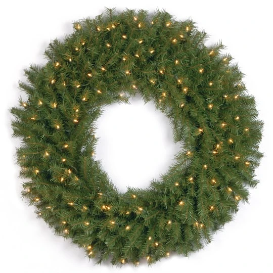 36" Norwood Fir Wreath With 100ct. Clear Lights 1 36" Norwood Fir Wreath With 100ct. Clear Lights