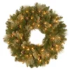 24" Carolina Pine Wreath With Warm White LED Lights