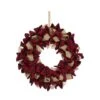 Glitzhome® 19" Christmas Plaid Fabric Wreath