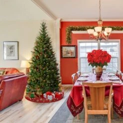 7.5ft. Pre-Lit Aspen Spruce Artificial Christmas Tree, Multicolor Lights -Northlight Sale Store D228335S 12