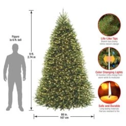 9ft. Pre-Lit PowerConnect™ Dunhill® Fir Artificial Christmas Tree, Dual Color® LED Lights -Northlight Sale Store D228353S 16
