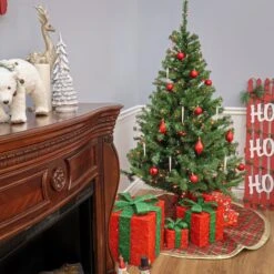 6ft. Pre-Lit Kincaid Spruce Artificial Christmas Tree, Multicolor Lights -Northlight Sale Store D228364S 14