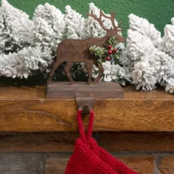 Glitzhome® 6.5" Reindeer Stocking Holder -Northlight Sale Store D231666S 2