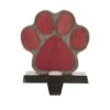 Glitzhome® 6.3" Red & Brown Paw Stocking Holder