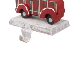 Glitzhome® 6" Red Truck & Tree Stocking Holder -Northlight Sale Store D231676S 5