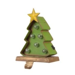Glitzhome® LED Tree & Gift Box Stocking Holder Set -Northlight Sale Store D231701S 5
