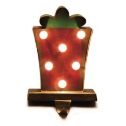 Glitzhome® LED Tree & Gift Box Stocking Holder Set -Northlight Sale Store D231701S 8