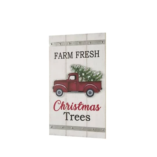 Glitzhome® 24" Wooden & Metal Truck Wall Décor 1 Glitzhome® 24" Wooden & Metal Truck Wall Décor