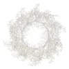 22" White Glittered Plastic Twig Wreath