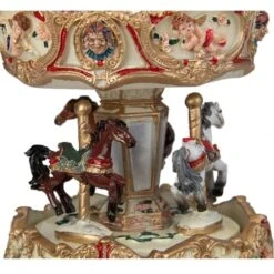 Northlight 6.5" Ivory & Gold Animated Musical Clown & Cupid Carousel Tabletop Decoration 6 Northlight 6.5" Ivory & Gold Animated Musical Clown & Cupid Carousel Tabletop Decoration -Northlight Sale Store D236847S 2