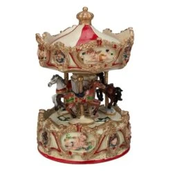 Northlight 6.5" Ivory & Gold Animated Musical Clown & Cupid Carousel Tabletop Decoration 7 Northlight 6.5" Ivory & Gold Animated Musical Clown & Cupid Carousel Tabletop Decoration -Northlight Sale Store D236847S 3