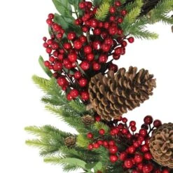 Northlight 22" Red Berry & Pinecone Wreath -Northlight Sale Store D237019S 13