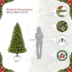 6.5ft. Pre-Lit Glacier Fir Artificial Christmas Tree, Clear Lights -Northlight Sale Store D248280S 8