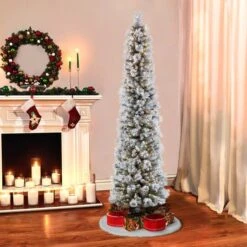 9ft. Pre-Lit Portland Pine Artificial Christmas Tree, Clear Lights -Northlight Sale Store D248297S 6
