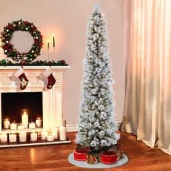 6.5ft. Pre-Lit Portland Pine Artificial Christmas Tree, Clear Lights -Northlight Sale Store D248298S 21