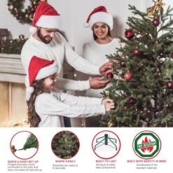 6.5ft. Pre-Lit Portland Pine Artificial Christmas Tree, Clear Lights -Northlight Sale Store D248298S 7