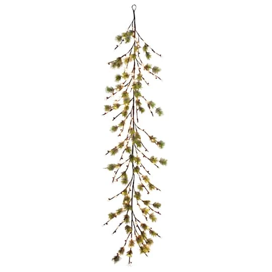 6ft. Twig Artificial Garland, Warm White LED Twinkle Lights 2 6ft. Twig Artificial Garland, Warm White LED Twinkle Lights - Image 2