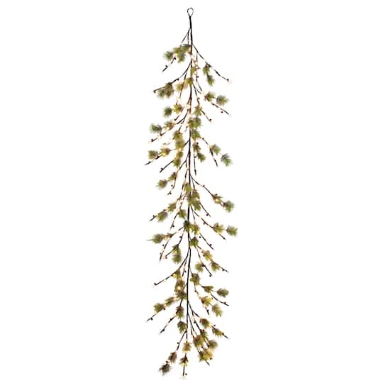 6ft. Twig Artificial Garland, Warm White LED Twinkle Lights 3 6ft. Twig Artificial Garland, Warm White LED Twinkle Lights - Image 3