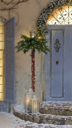 6ft. Pre-Lit Artificial Palm Tree, Clear Lights 9 6ft. Pre-Lit Artificial Palm Tree, Clear Lights -Northlight Sale Store D248324S 24