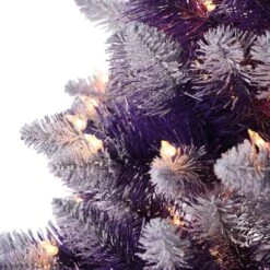 6.5ft. Pre-Lit Fashion Purple Artificial Christmas Tree, Clear Lights -Northlight Sale Store D248372S 22
