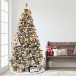 7.5ft. Pre-Lit Sterling Pine Artificial Christmas Tree, Clear Lights -Northlight Sale Store D248442S 21