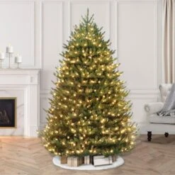 7.5ft. Pre-Lit Canadian Balsam Fir Artificial Christmas Tree, Clear LED Lights -Northlight Sale Store D248447S 26
