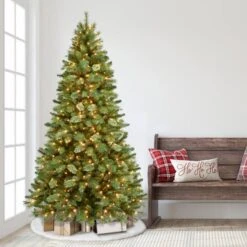 7.5ft. Pre-Lit Teton Pine Artificial Christmas Tree, Clear Lights -Northlight Sale Store D248455S 21