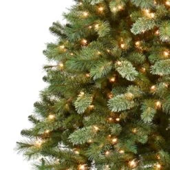 7.5ft. Pre-Lit Teton Pine Artificial Christmas Tree, Clear Lights -Northlight Sale Store D248455S 22