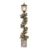 7ft. Lamp Post With Pre-Lit Decorated Garland