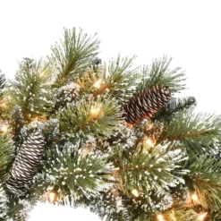 24" Pre-Lit Snowy Wreath -Northlight Sale Store D248478S 6