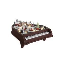 Animated Musical Piano With Winter Scene