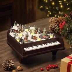 Animated Musical Piano With Winter Scene -Northlight Sale Store D250127S 2