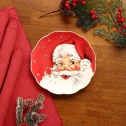 Christmas Vintage Scalloped Plates Set -Northlight Sale Store D250179S 7