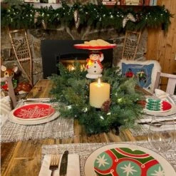 Lit Snowman Cake Plate 6 Lit Snowman Cake Plate -Northlight Sale Store D250184S 2