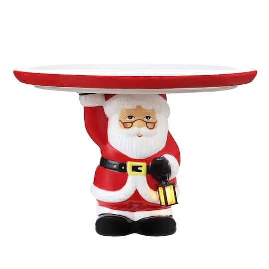 Lit Santa Cake Plate 2 Lit Santa Cake Plate - Image 2