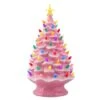 24" Pink Lit Nostalgic Christmas Tree