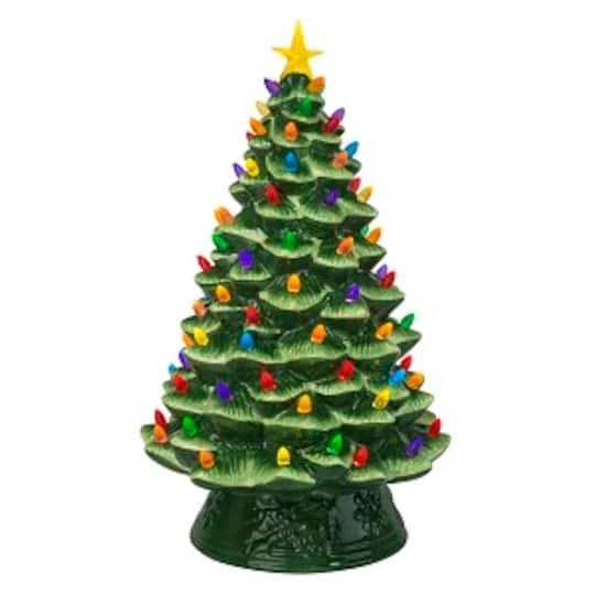 18" Green Lit Nostalgic Christmas Tree 2 18" Green Lit Nostalgic Christmas Tree - Image 2