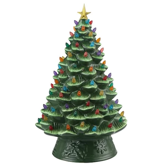 18" Green Lit Nostalgic Christmas Tree 3 18" Green Lit Nostalgic Christmas Tree - Image 3